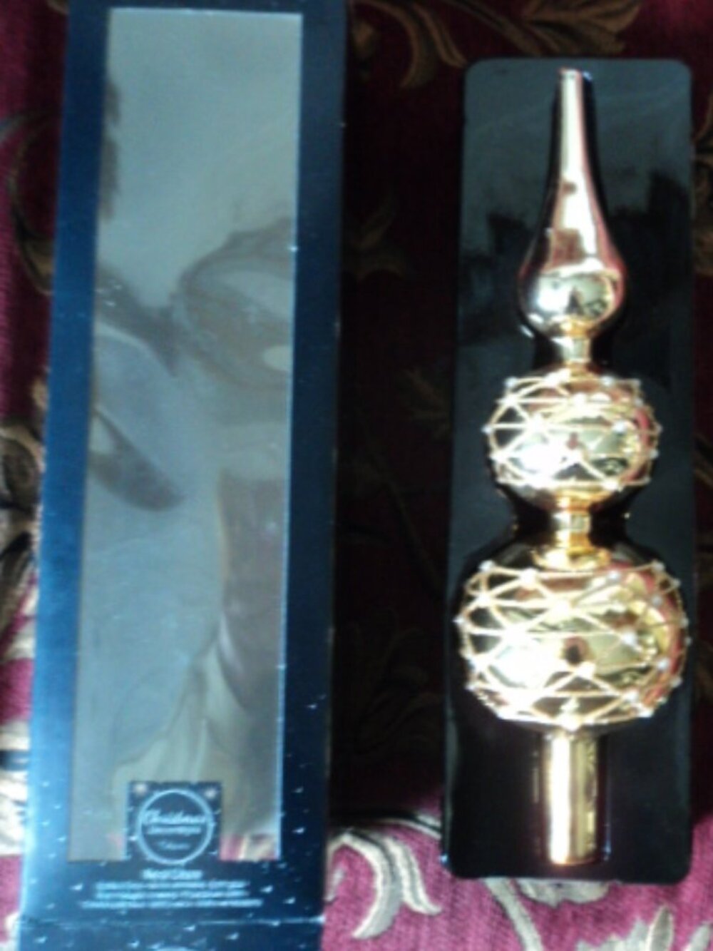 vintage glass Christmas tree topper